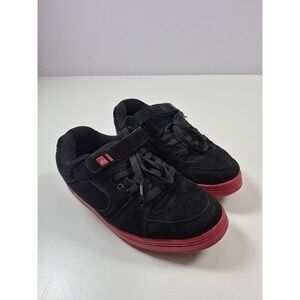 VTG ES Accel OG Plus Shoes Mens Size 13 Black Red Skateboarding Skate Suede